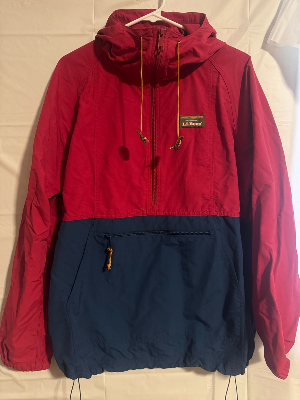 L.L.Bean Bright Red Hooded Pullover